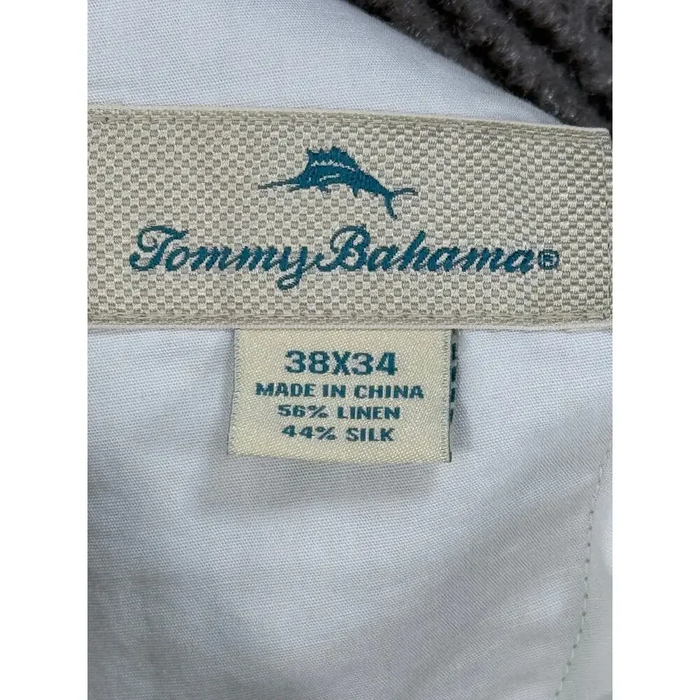 Tommy Bahama Light Gray Linen Silk Pants 38x34